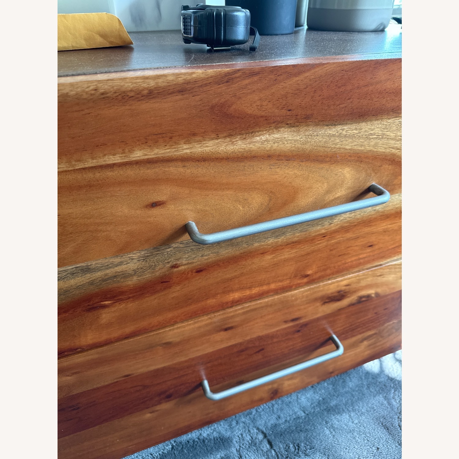 CB2 Linear Drommen Acacia Wood 4-Drawer Dresser - image-3