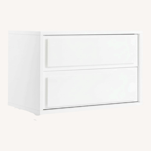 Used CB2 Gallery White High Gloss Nightstands Set for sale on AptDeco