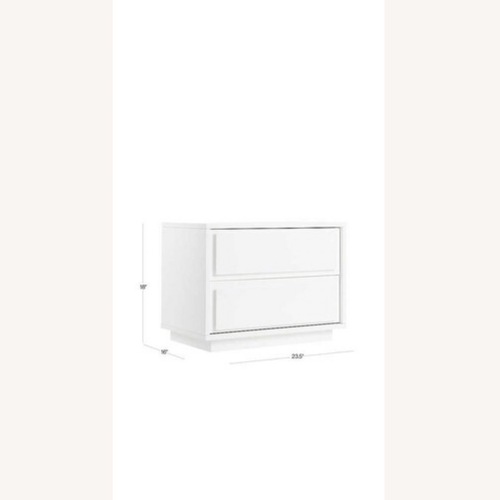 Used CB2 Gallery White High Gloss Nightstands Set for sale on AptDeco