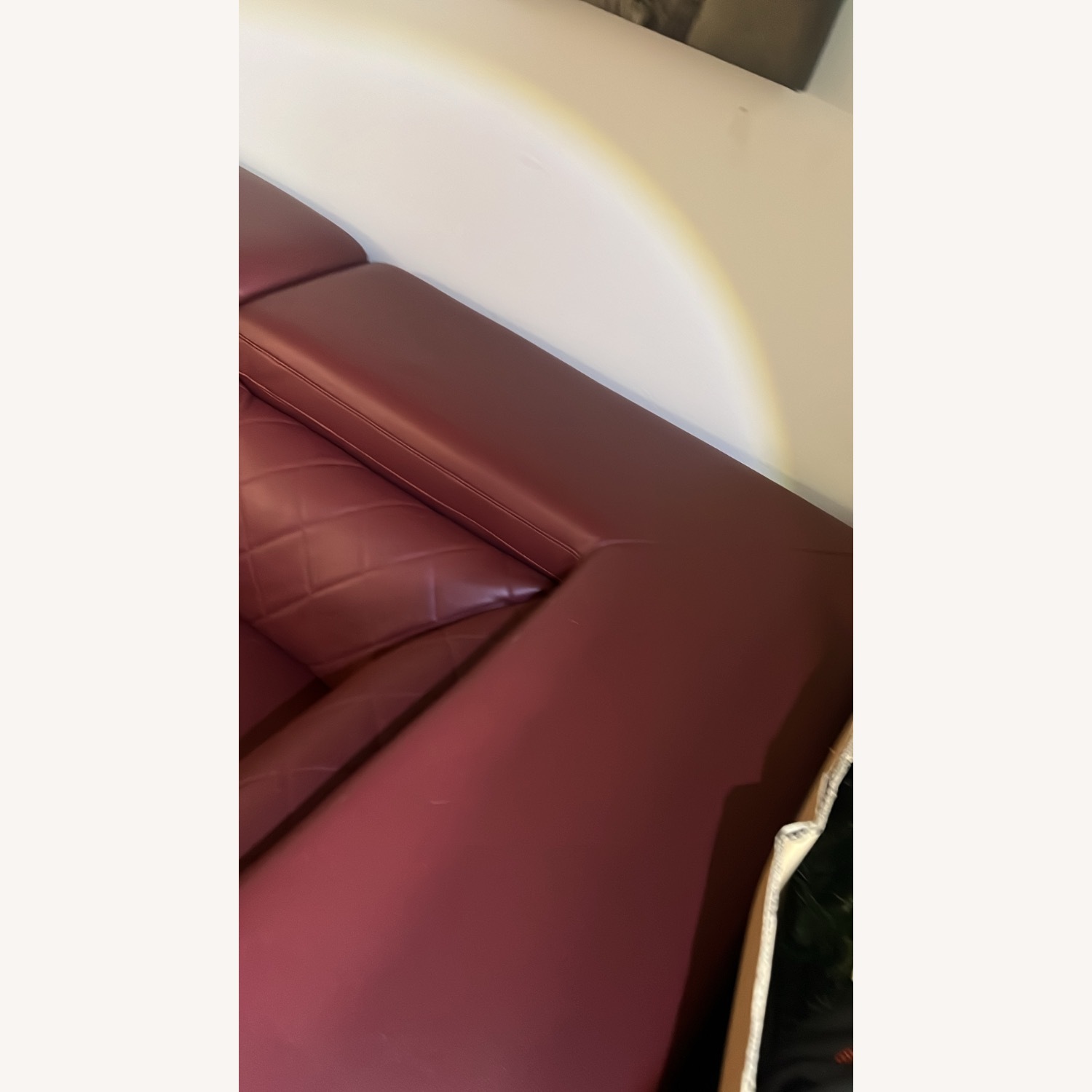 Red Leather 3+ Piece Sectional - image-3