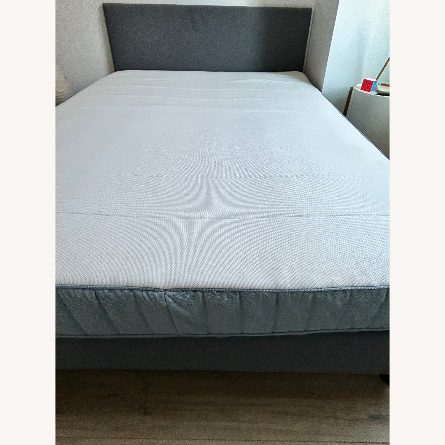 IKEA Light Gray Fabric Full Bed - image-3