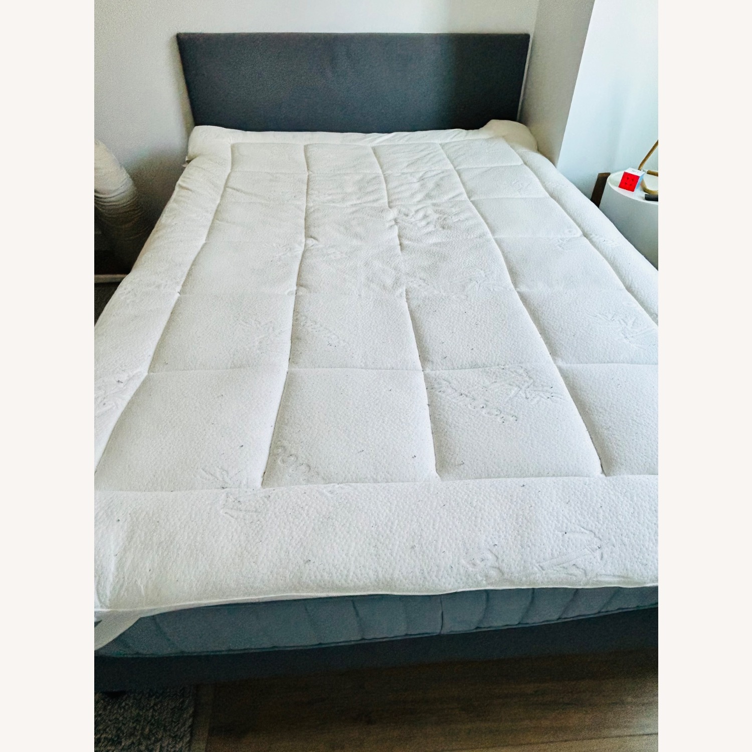 IKEA Light Gray Fabric Full Bed - image-5