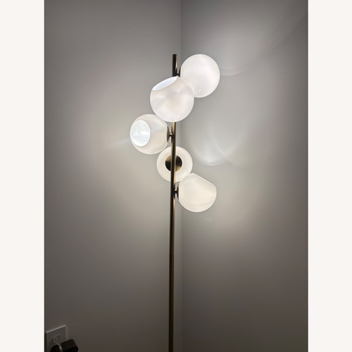Used West Elm Staggered Glass 5-Light Floor Lamp 60" for sale on AptDeco