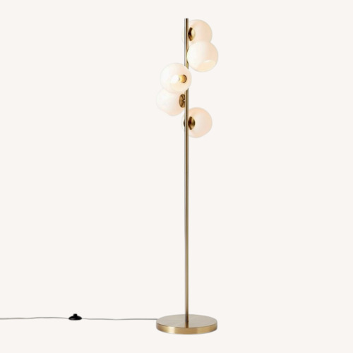 Used West Elm Staggered Glass 5-Light Floor Lamp 60" for sale on AptDeco