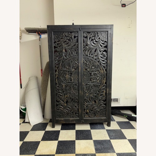 Used Nadeau Furniture Black Armoire for sale on AptDeco