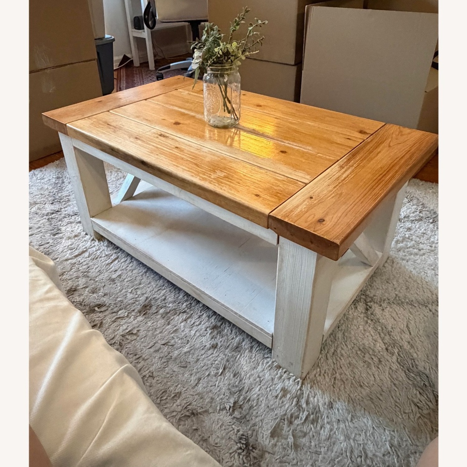 Natural Wood Coffee Table - image-1