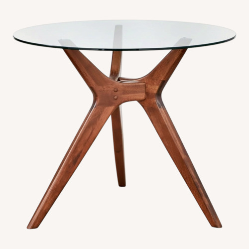 Used Wayfair Glass and Wood Dining Table for sale on AptDeco