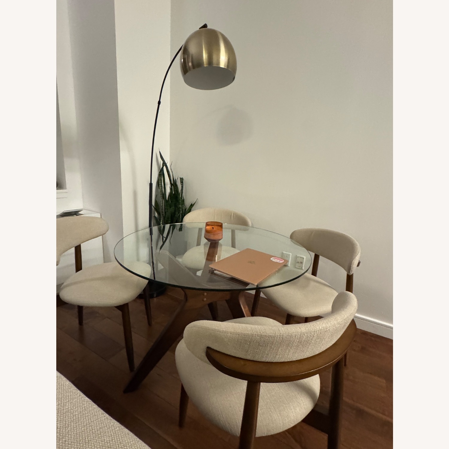 Wayfair Glass and Wood Dining Table - image-4