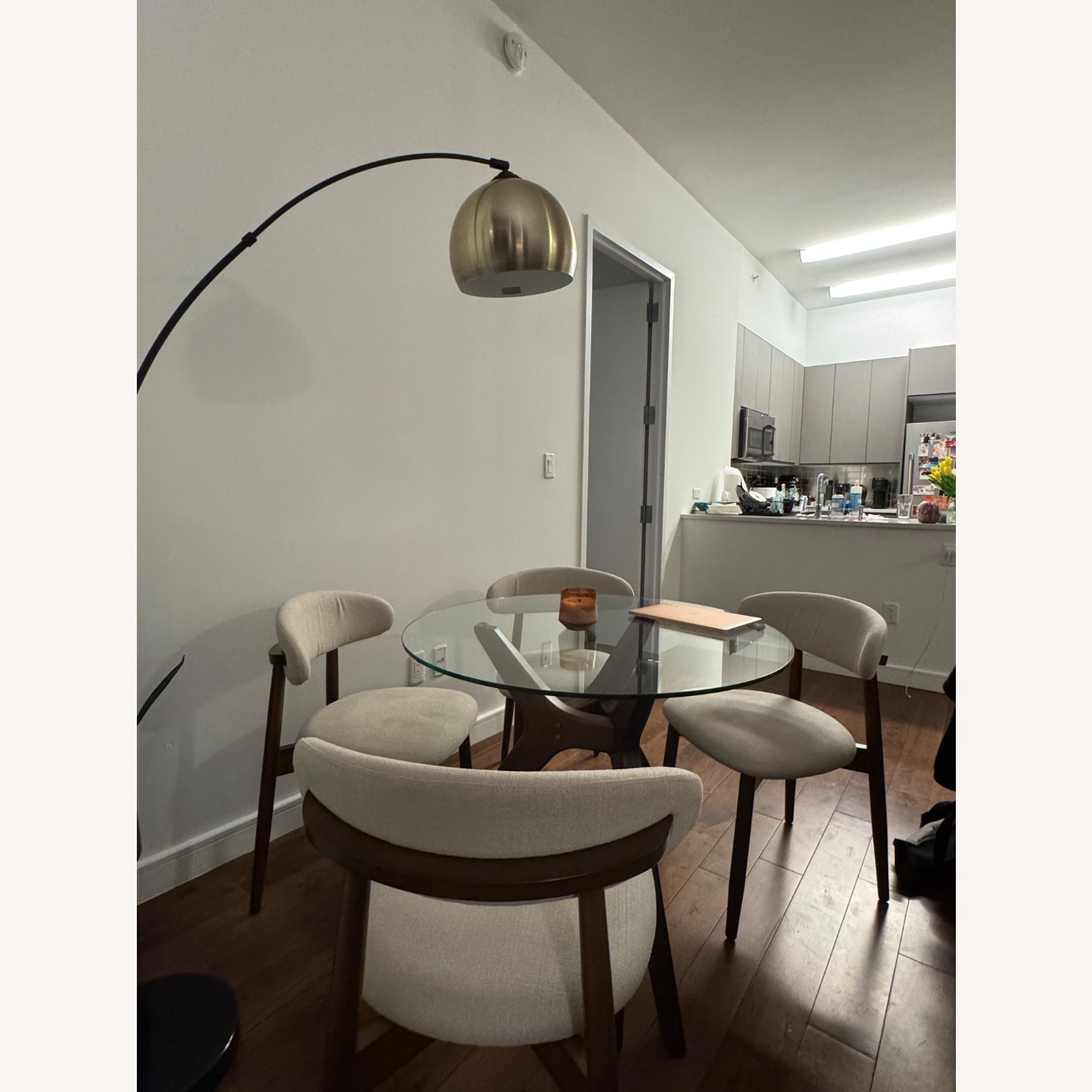Wayfair Glass and Wood Dining Table - image-2