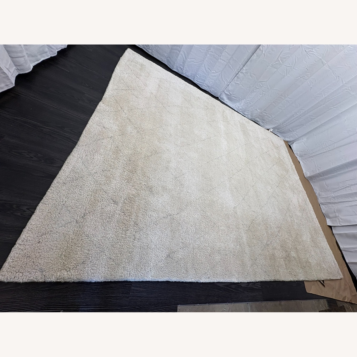 Restoration Hardware Iman Diamond Wool Rug 9x12 Ivory/Silver - image-13