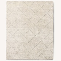 Restoration Hardware Iman Diamond Wool Rug 9x12 Ivory/Silver