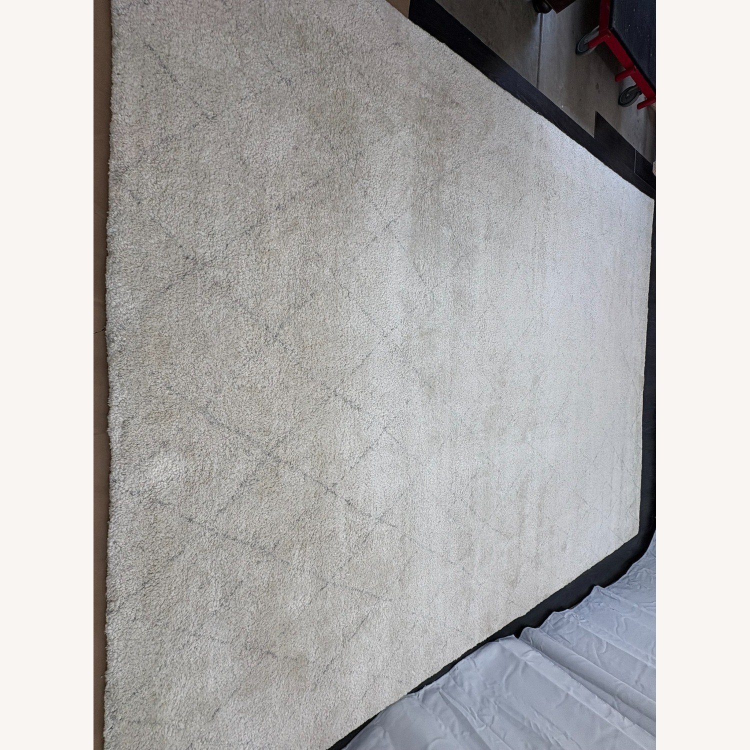Restoration Hardware Iman Diamond Wool Rug 9x12 Ivory/Silver - image-2
