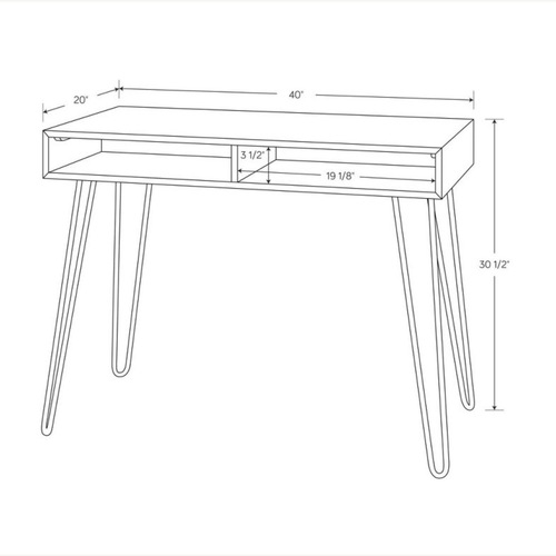 Used Target Treshold White Desk for sale on AptDeco