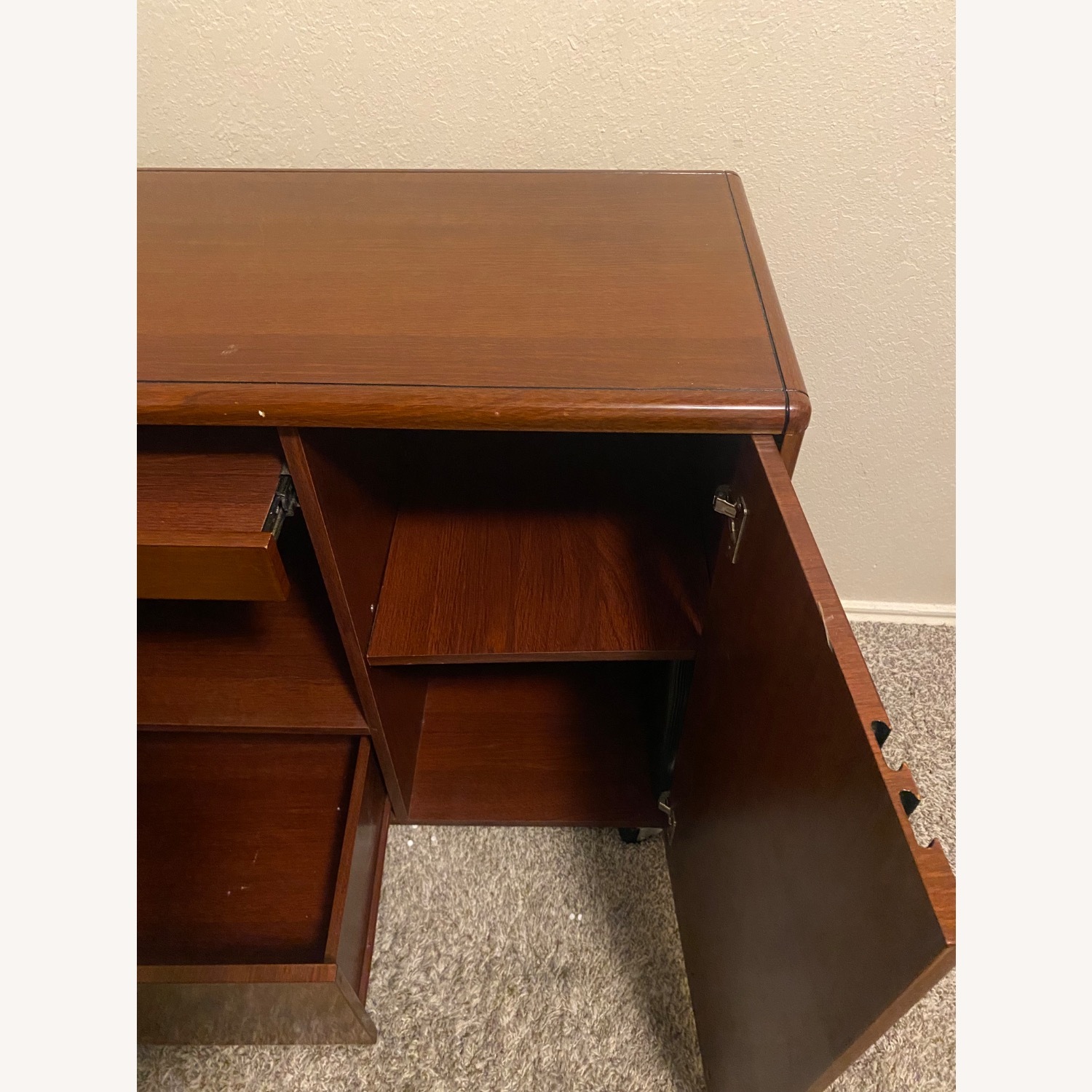 Light Brown Wood Desk - image-14