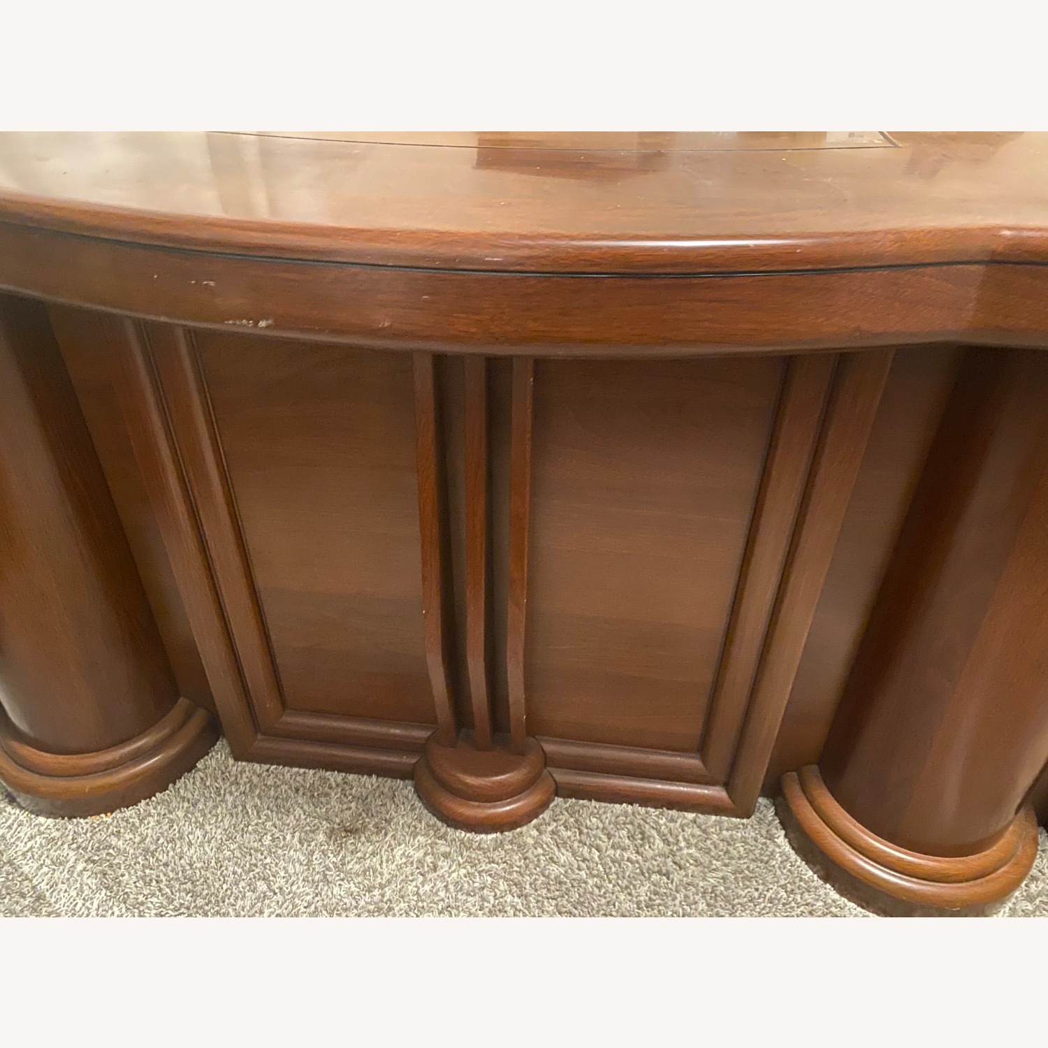 Light Brown Wood Desk - image-6