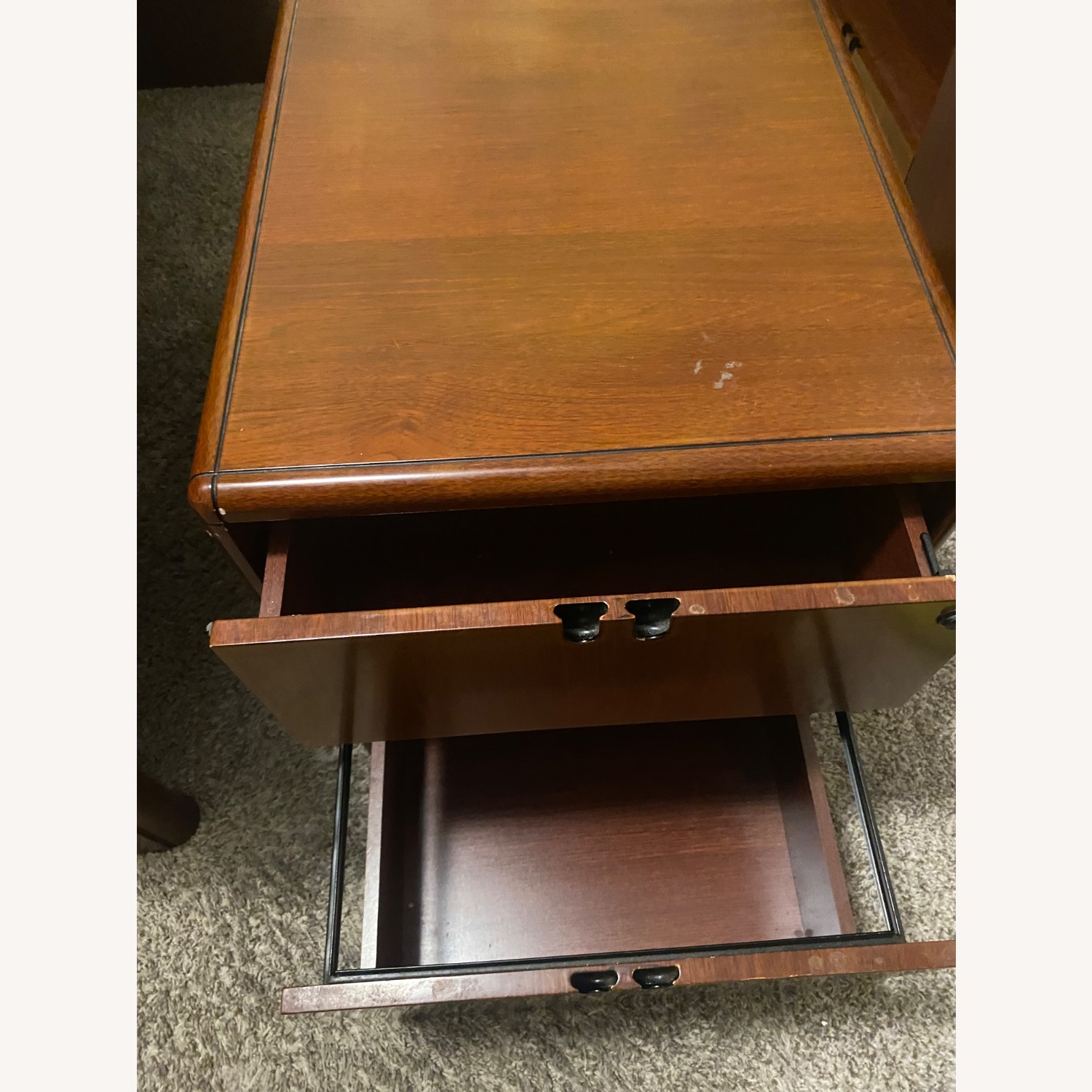 Light Brown Wood Desk - image-9