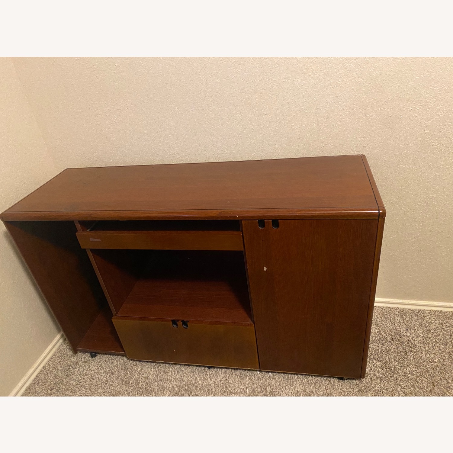 Light Brown Wood Desk - image-11