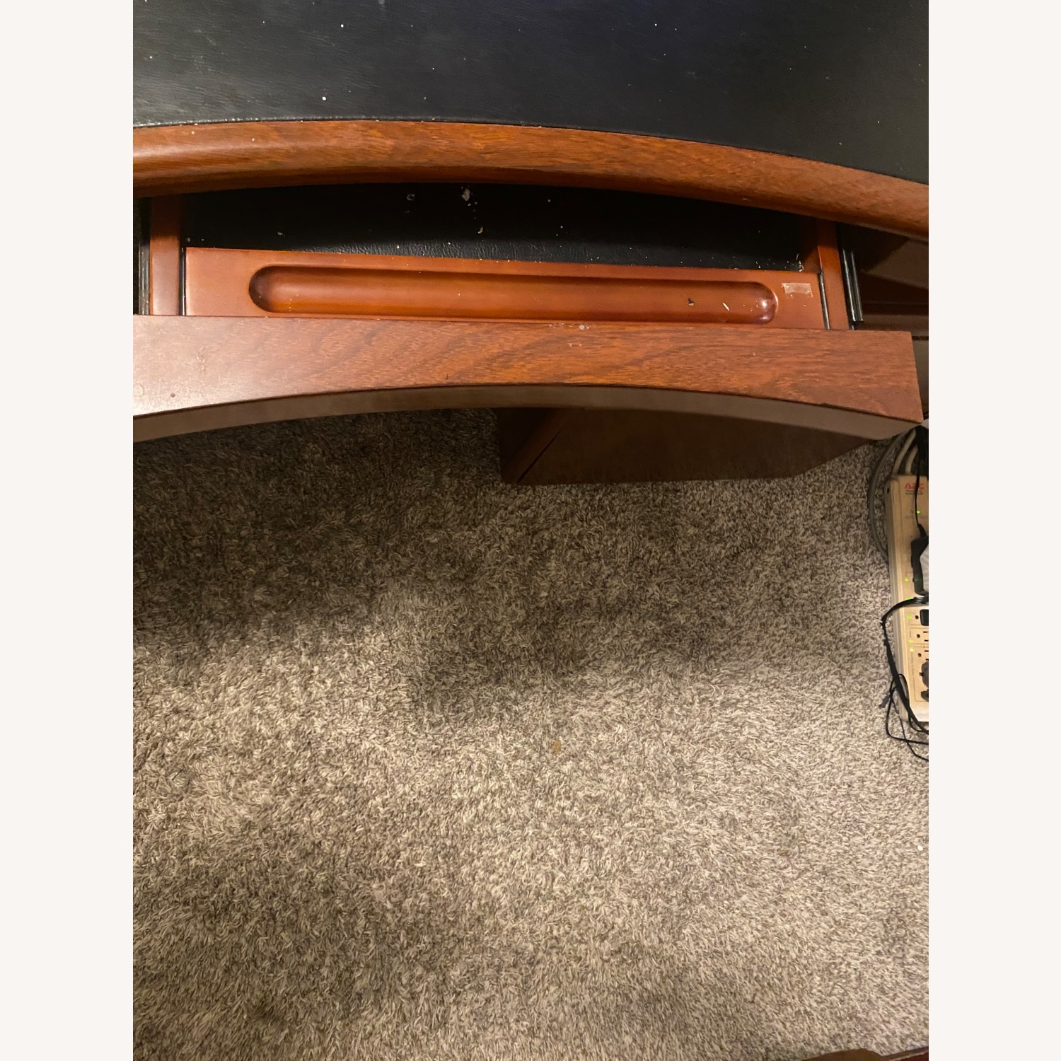 Light Brown Wood Desk - image-5