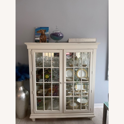 Used Neiman Marcus Curio White Cabinet for sale on AptDeco