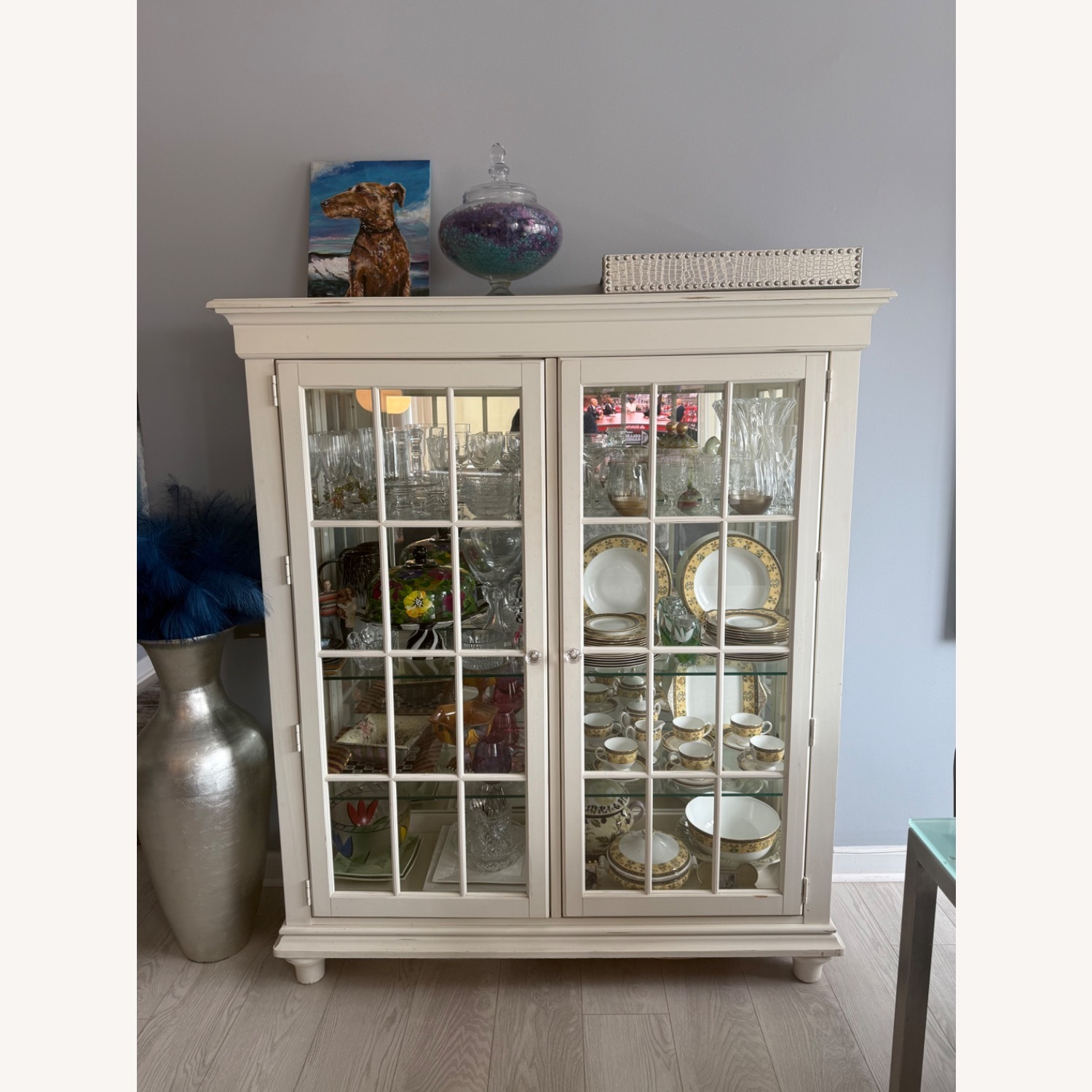Neiman Marcus Curio White Cabinet - image-2