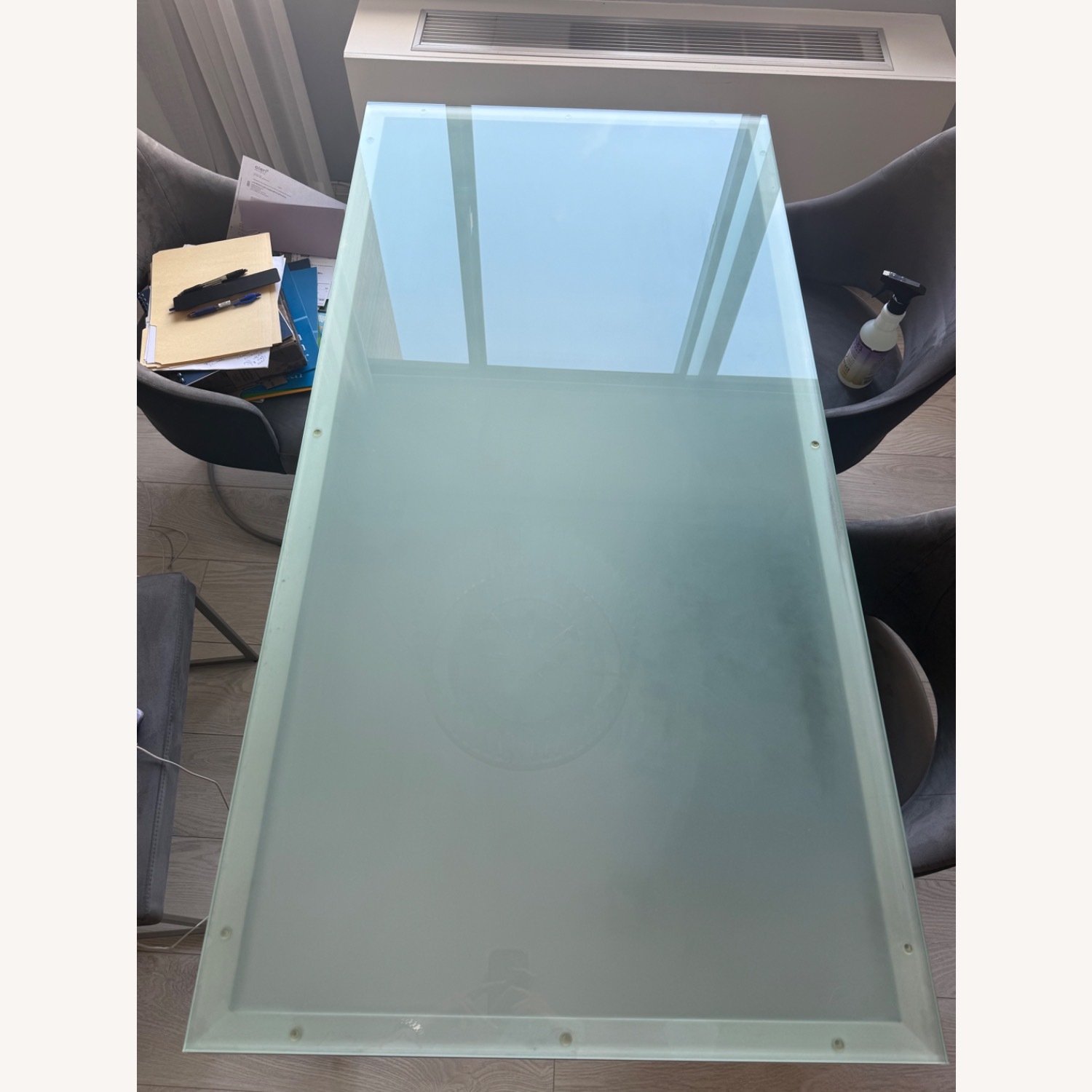Room & Board Paraons White Glass Dining Table - image-3