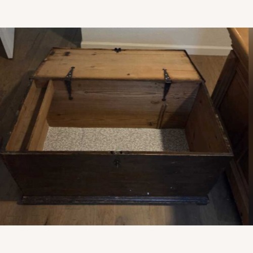 Used Vintage/Antique Dark Brown Wood Chest for sale on AptDeco