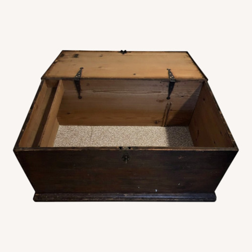 Used Vintage/Antique Dark Brown Wood Chest for sale on AptDeco