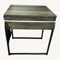 Light Gray Wood End Table