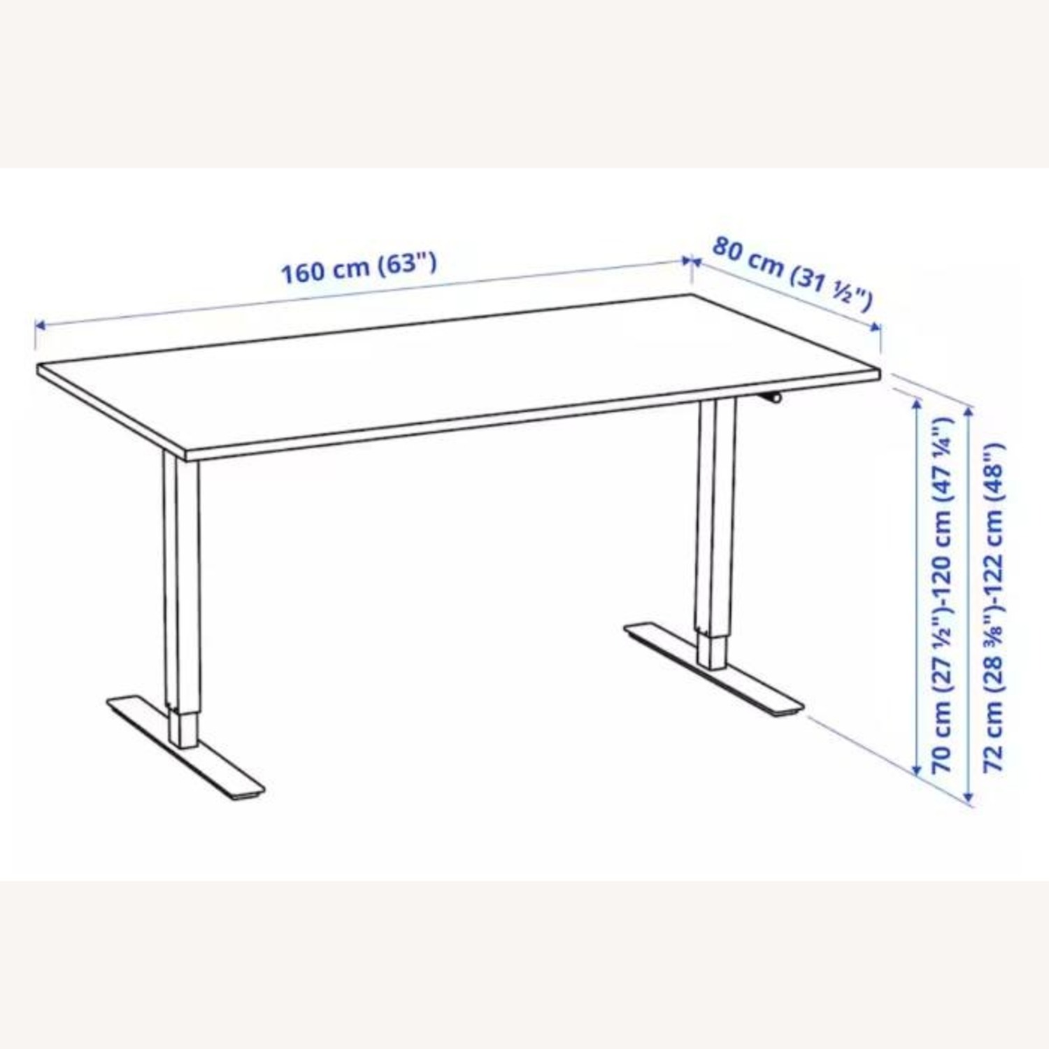 IKEA Trotten White Wood Desk - image-2