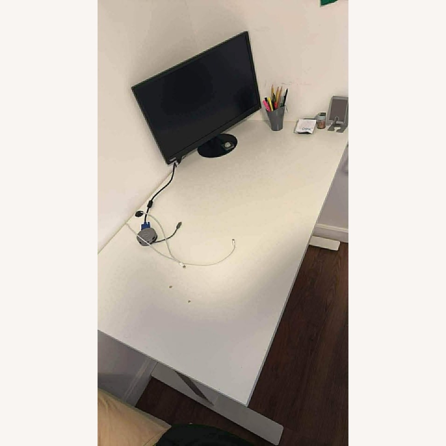 IKEA Trotten White Wood Desk - image-5