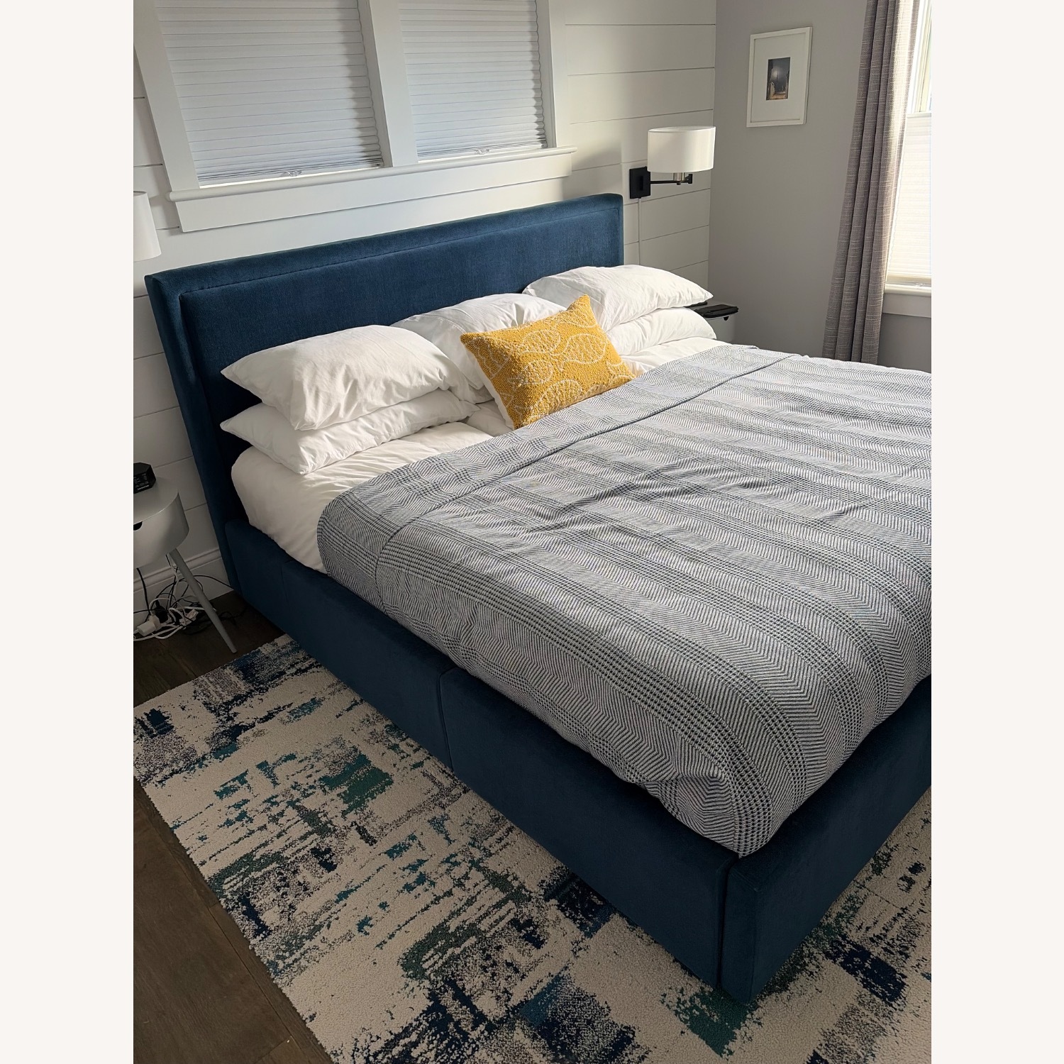 West Elm Emmett King Tufted Bed - image-1