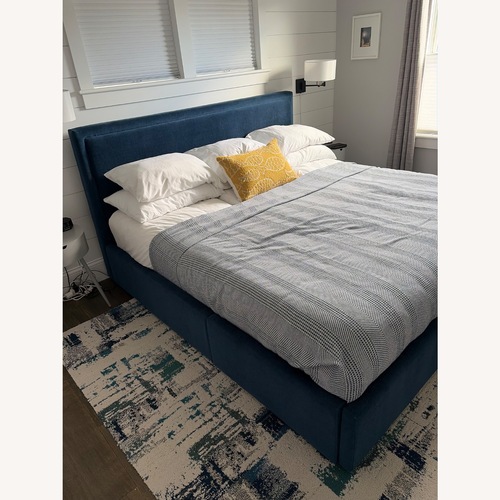 Used West Elm Emmett King Tufted Bed for sale on AptDeco