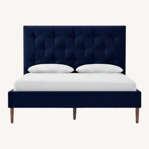 Used West Elm Emmett King Tufted Bed for sale on AptDeco