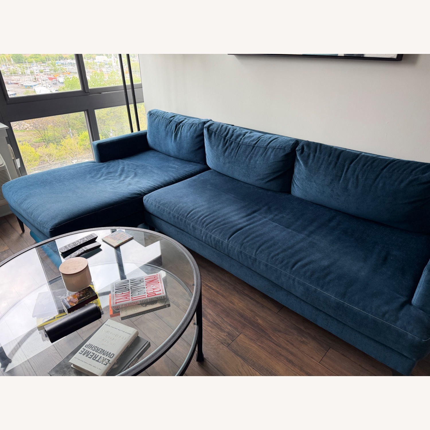 West Elm Andes Blue 3+ Piece Sectional - image-3
