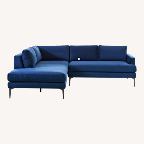 Used West Elm Andes Blue 3+ Piece Sectional for sale on AptDeco