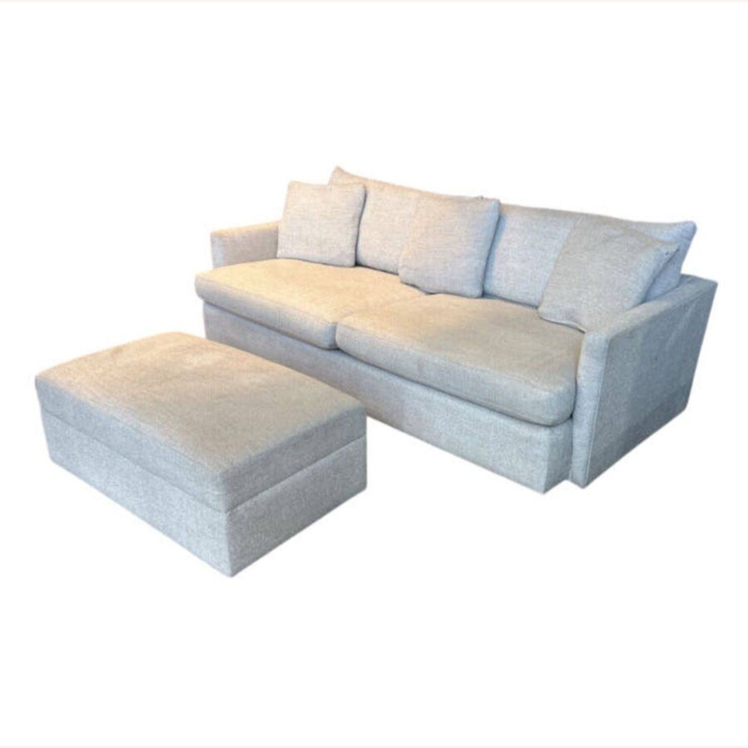 Crate & Barrel Lounge Classic W Ottoman Sofa - image-14