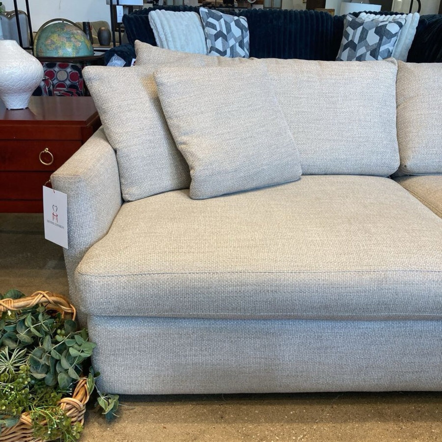 Crate & Barrel Lounge Classic W Ottoman Sofa - image-2