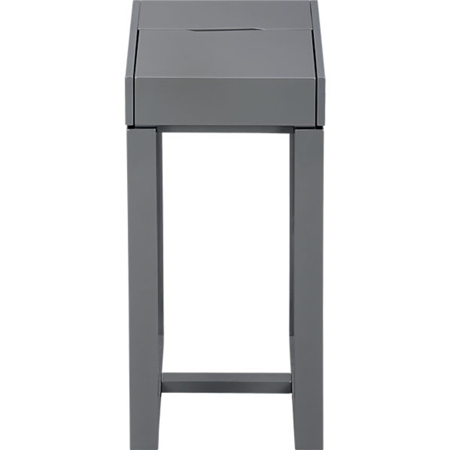 CB2 Torino Dark Gray Lacquer Side Table - image-5
