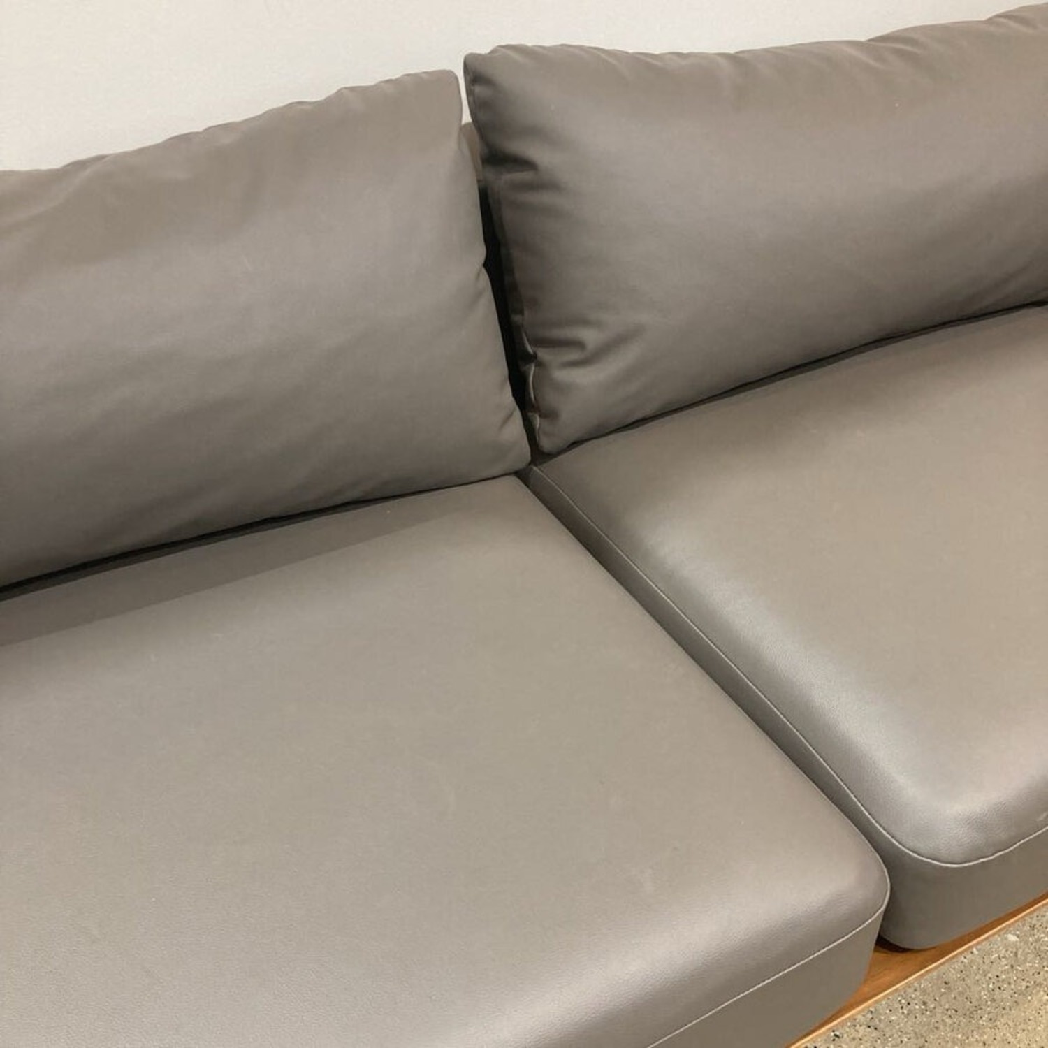 Crawford Minimalist Vegan Leather Sofa - image-7