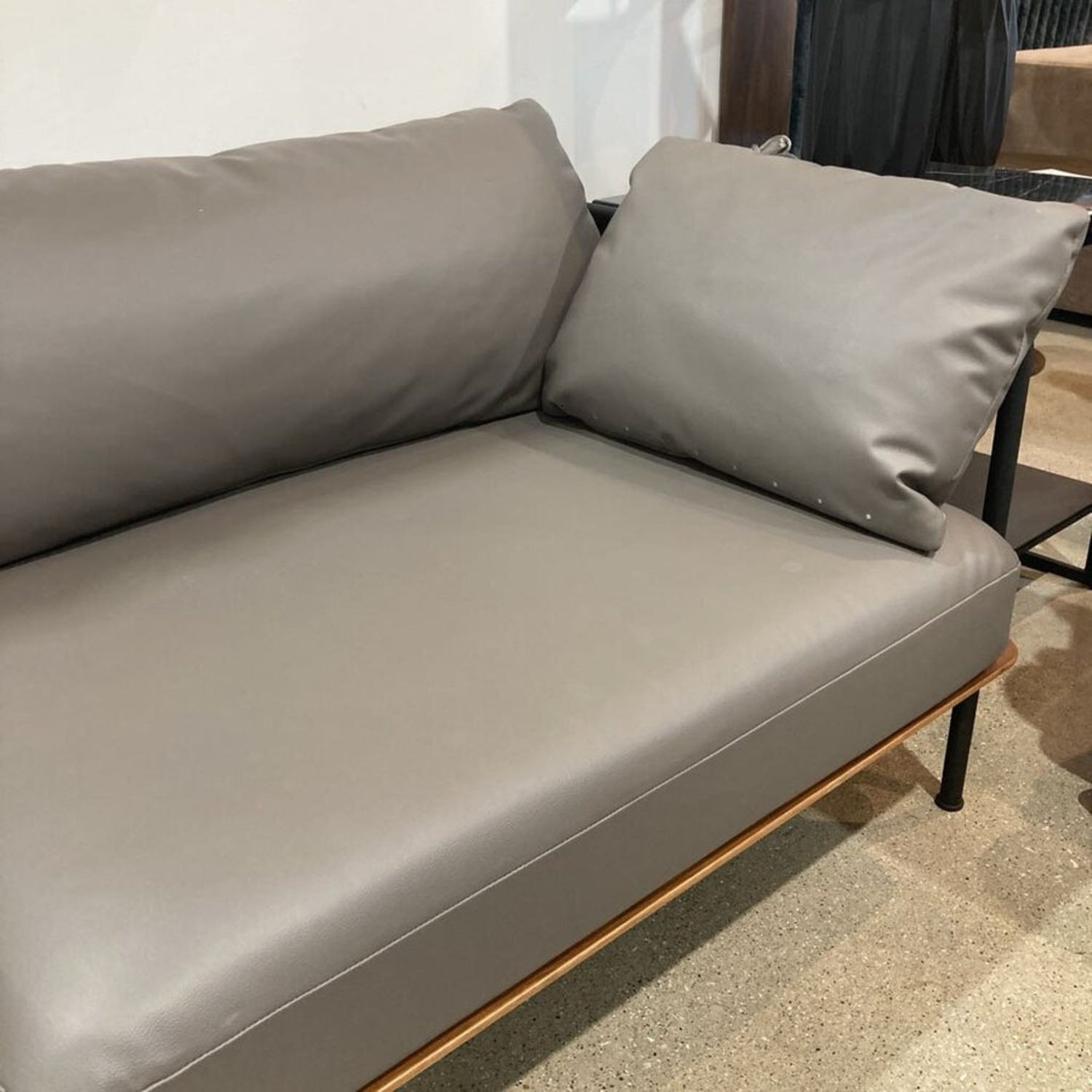 Crawford Minimalist Vegan Leather Sofa - image-6