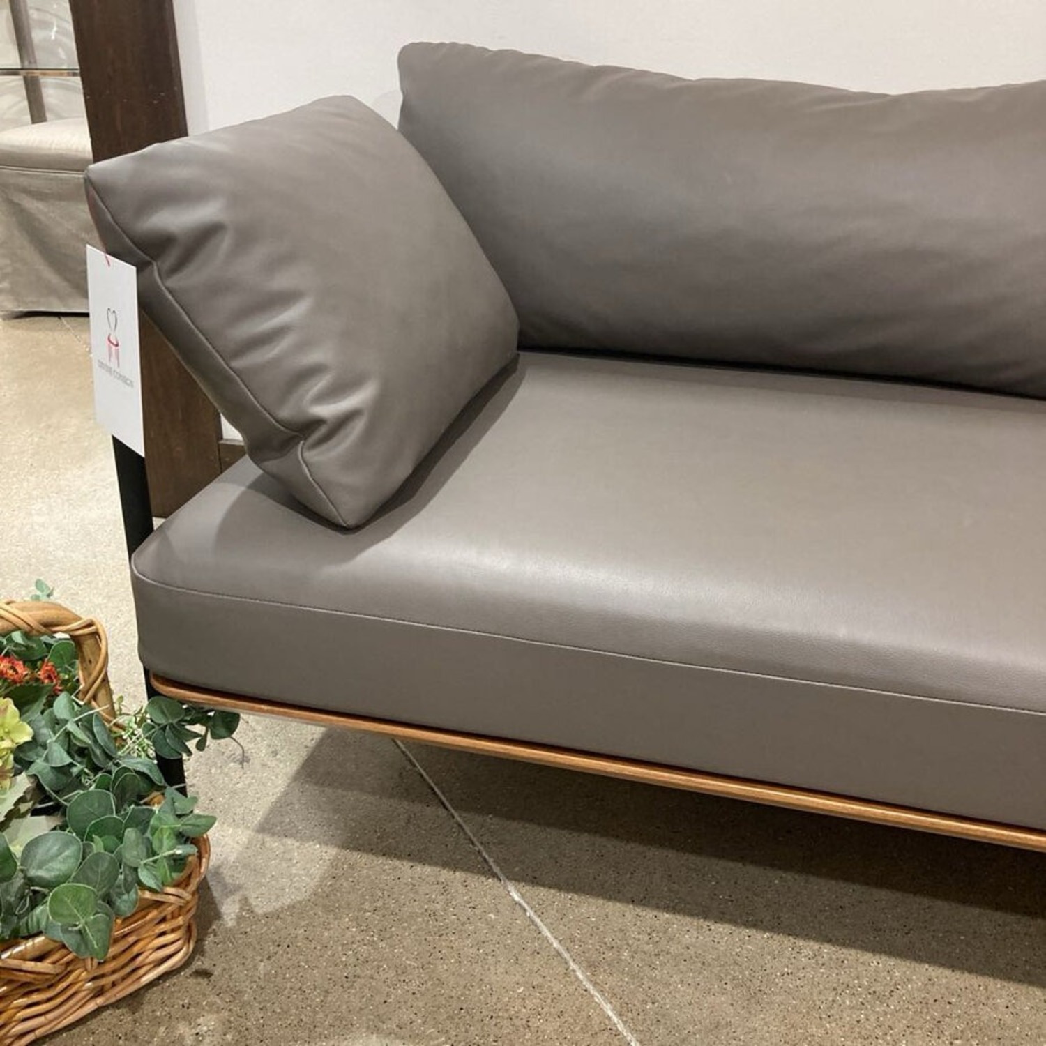 Crawford Minimalist Vegan Leather Sofa - image-3