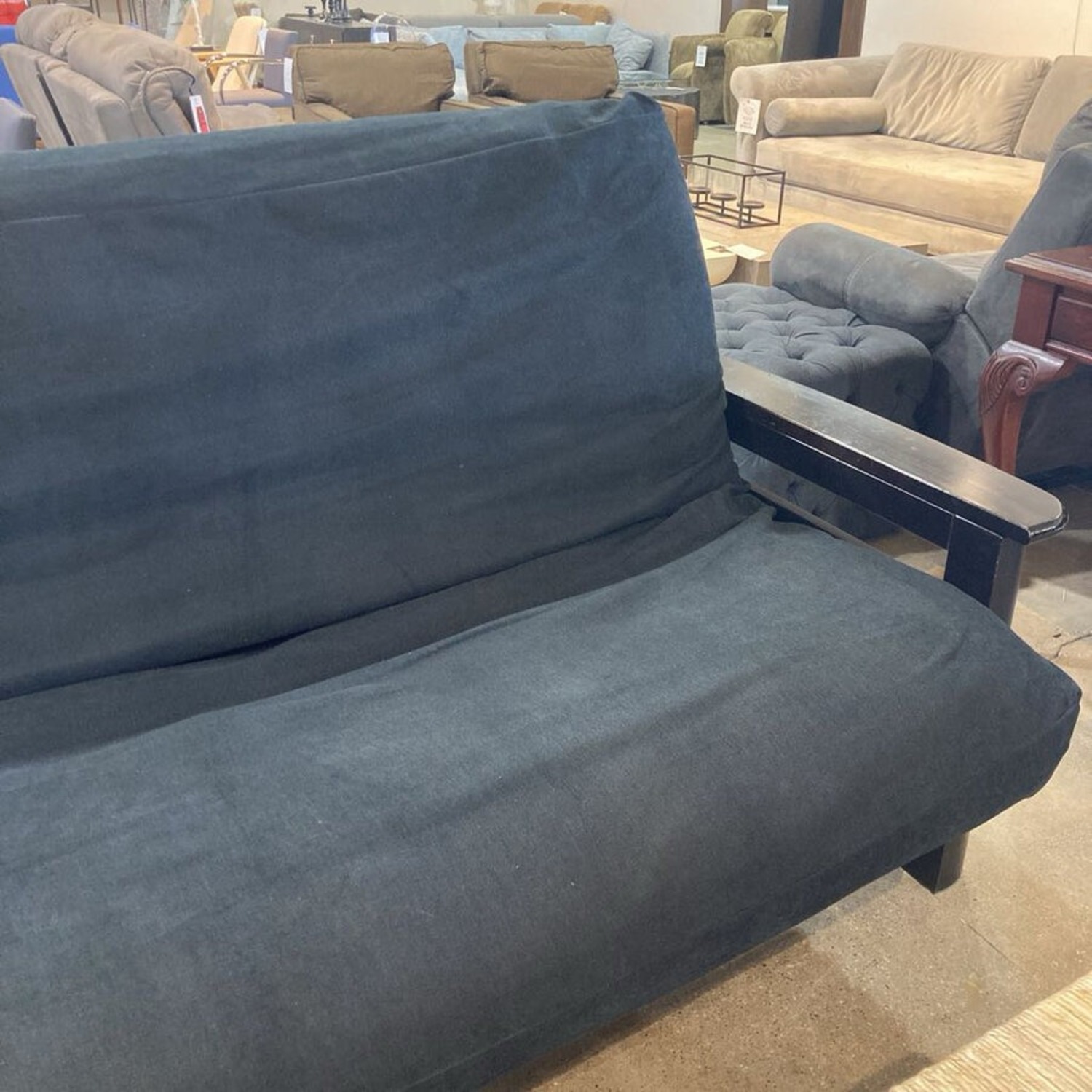 Mission Style Dark Wood Futon Furniture - image-5