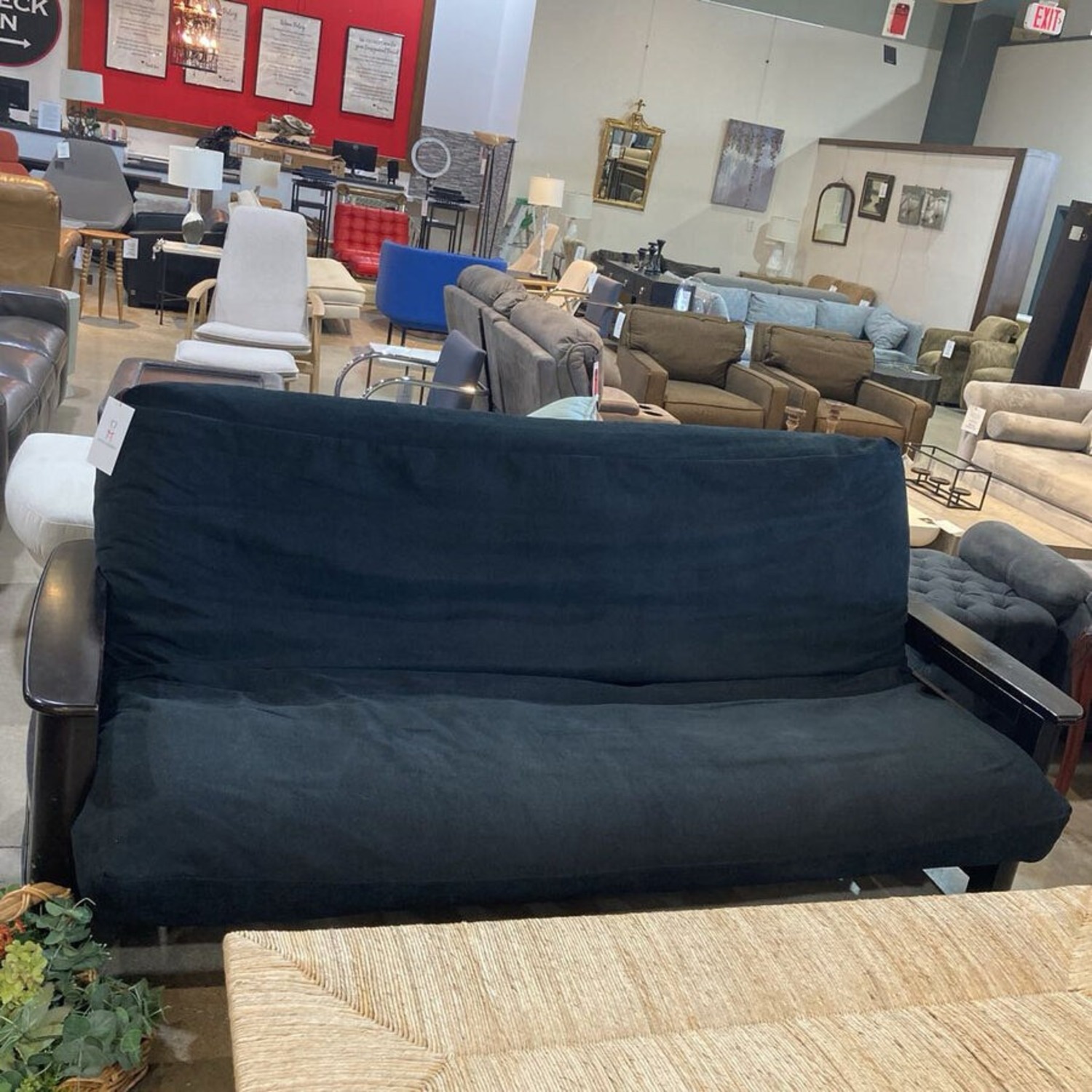 Mission Style Dark Wood Futon Furniture - image-3