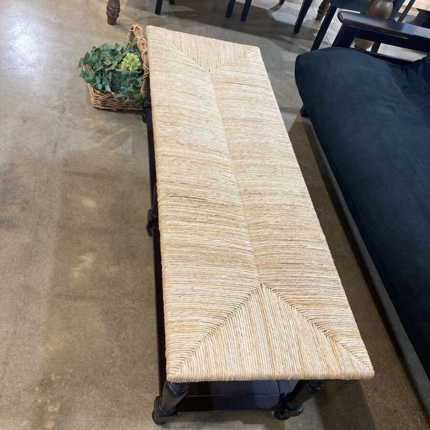 Pottery Barn Woven Wicker Top Bench - image-4