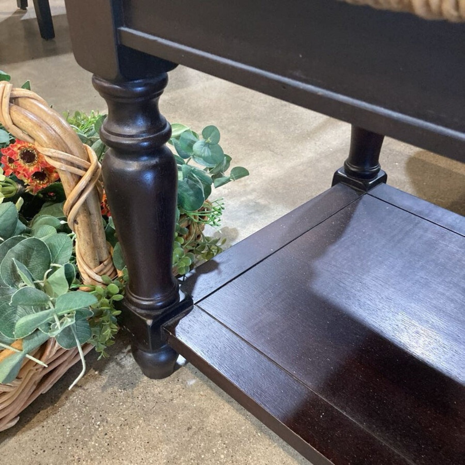 Pottery Barn Woven Wicker Top Bench - image-6