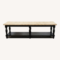 Pottery Barn Woven Wicker Top Bench