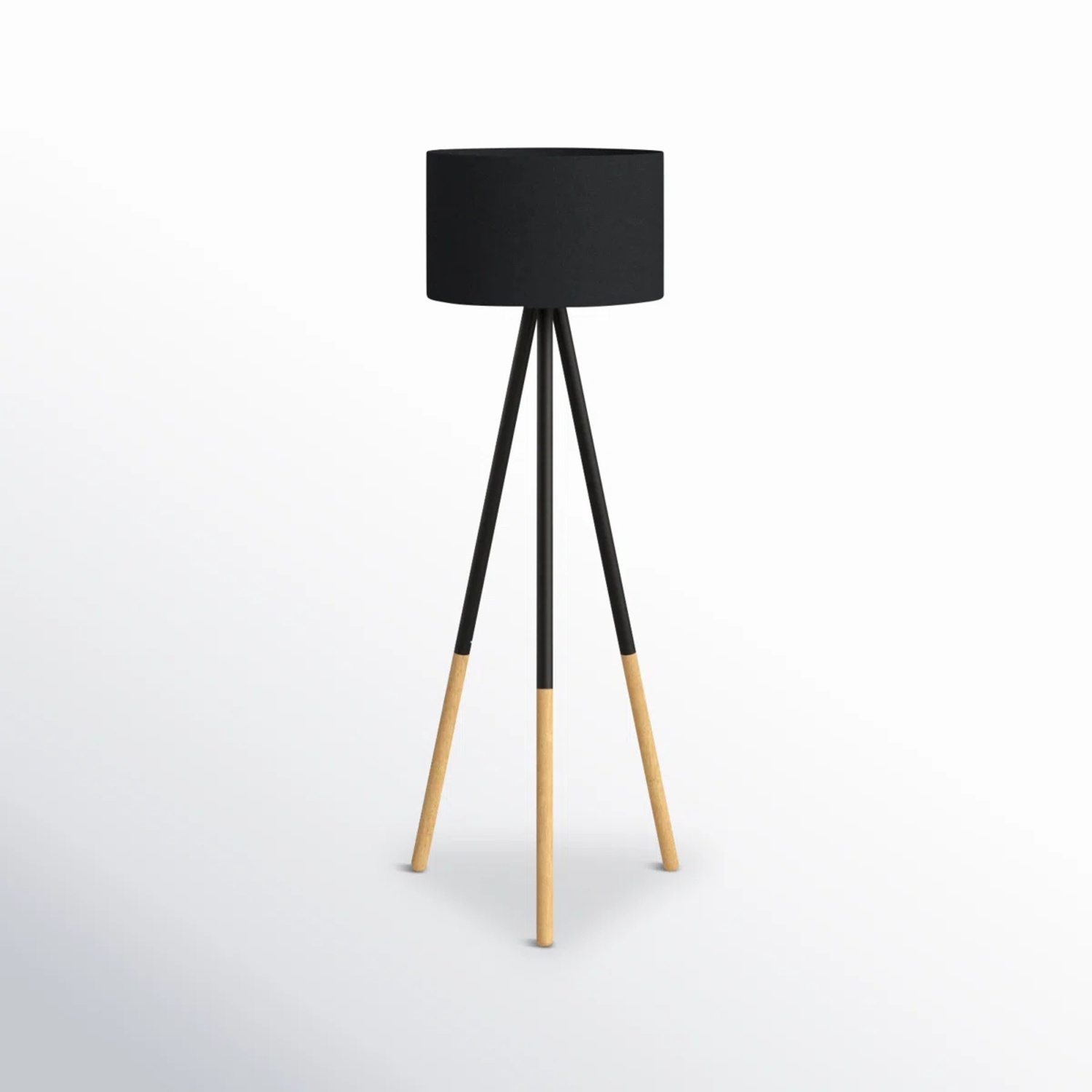 Black Wood Floor Lamp - image-4
