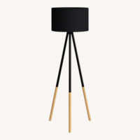 Black Wood Floor Lamp