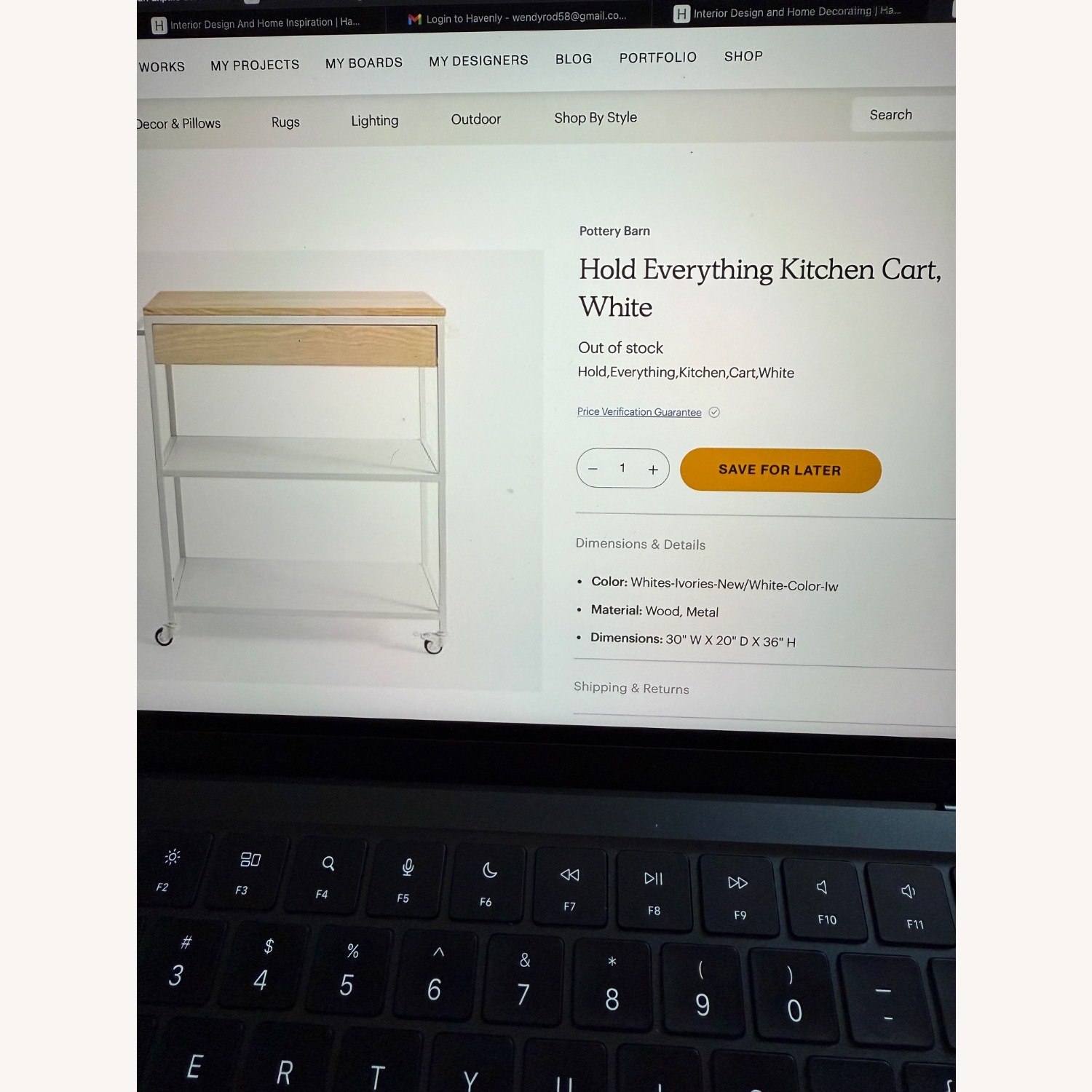 Pottery Barn Hold Everything Kitchen Cart - image-2