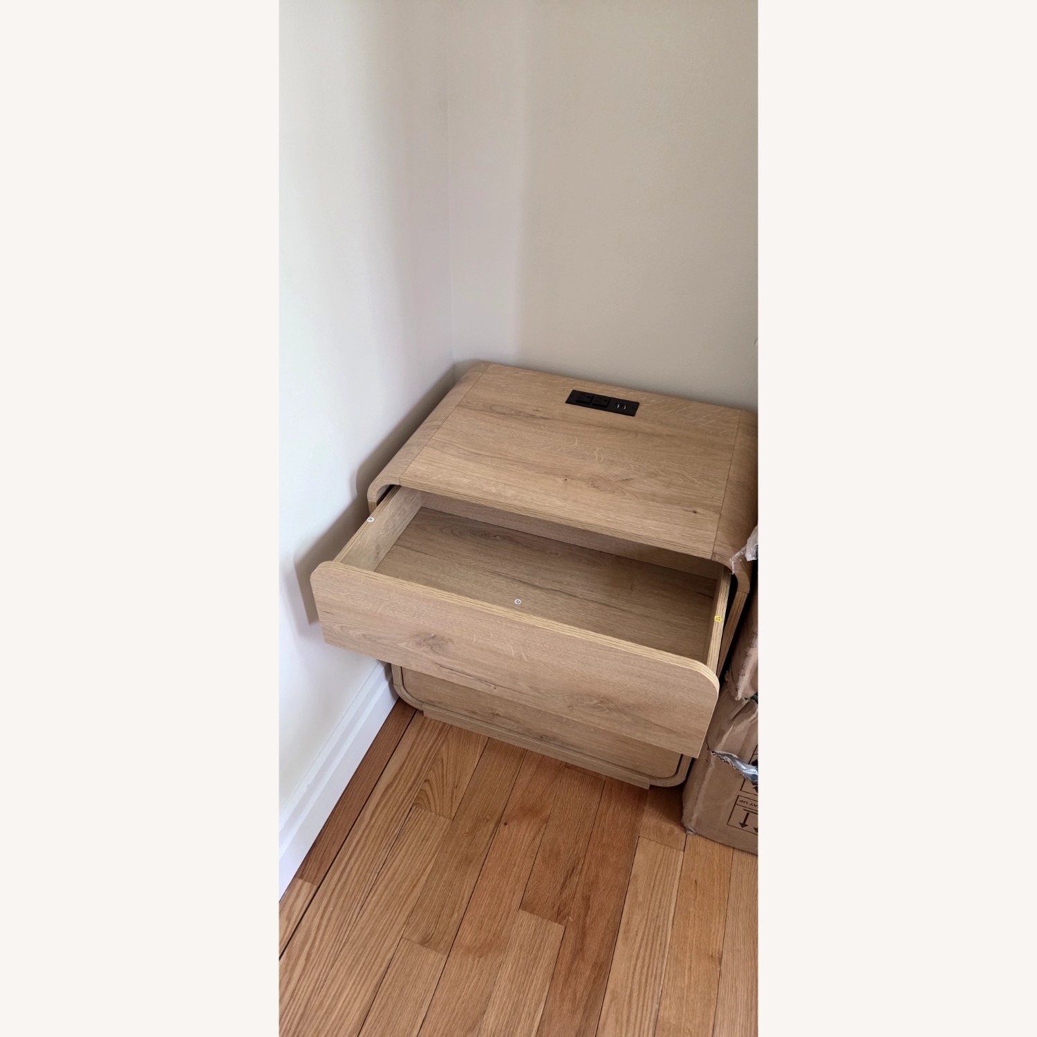 Standifurno Natural Curved Nightstand Set of 2 - image-3